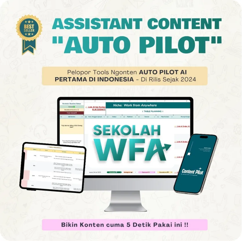 The Next Level Content Planner AI Integrated - CONTENT AUTO PILOT by Sekolah WFA
